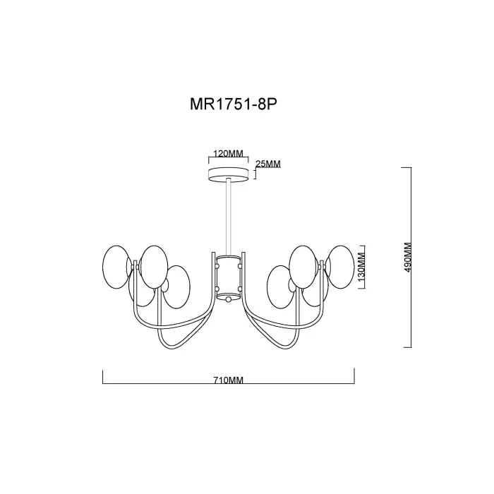 Люстра MyFar Scott MR1751-8P от ImperiumLoft