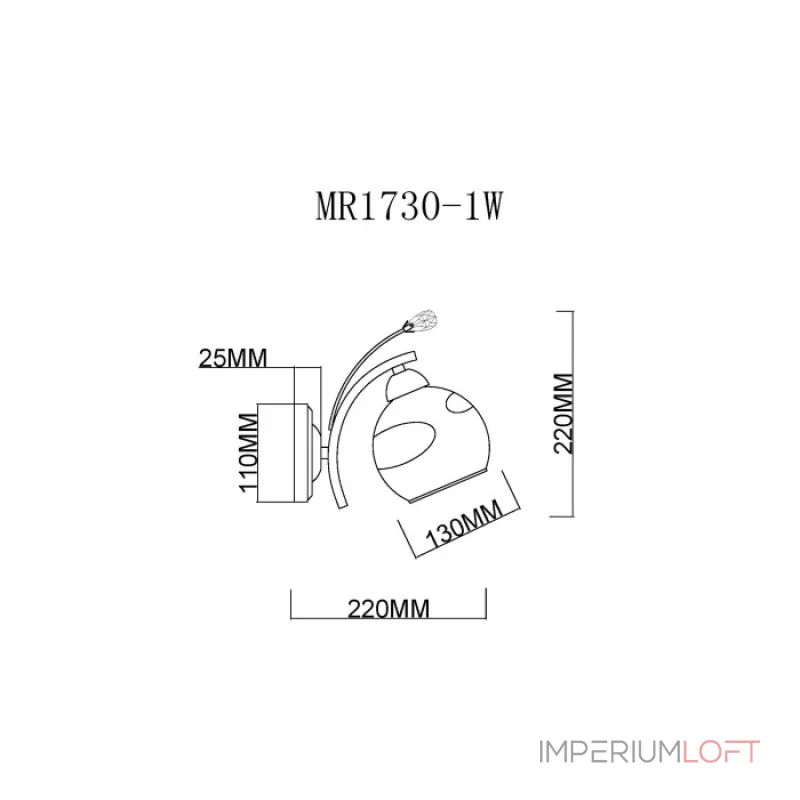 Бра MyFar Stella MR1730-1W