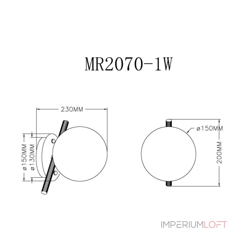 Настенный светильник MyFar Francis MR2070-1W