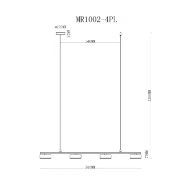 Подвесной светильник MyFar Milla MR1002-4PL от ImperiumLoft