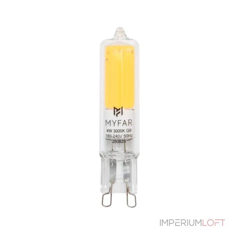 Светодиодная лампочка G9 4W 3000K 500Lm MyFar Base9 MB1101G9-4W3K
