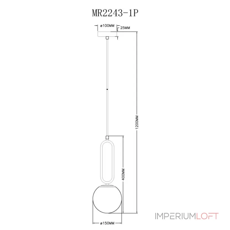 Подвесной светильник MyFar Pierre MR2243-1P от ImperiumLoft