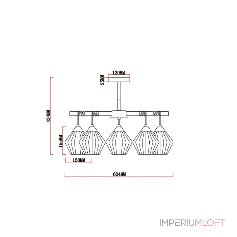 Потолочная люстра MyFar Bella MR1771-5C