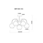 Потолочная люстра MyFar Kris MR1491-5C