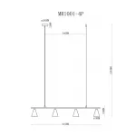 Подвесной светильник MyFar Milla MR1001-4P