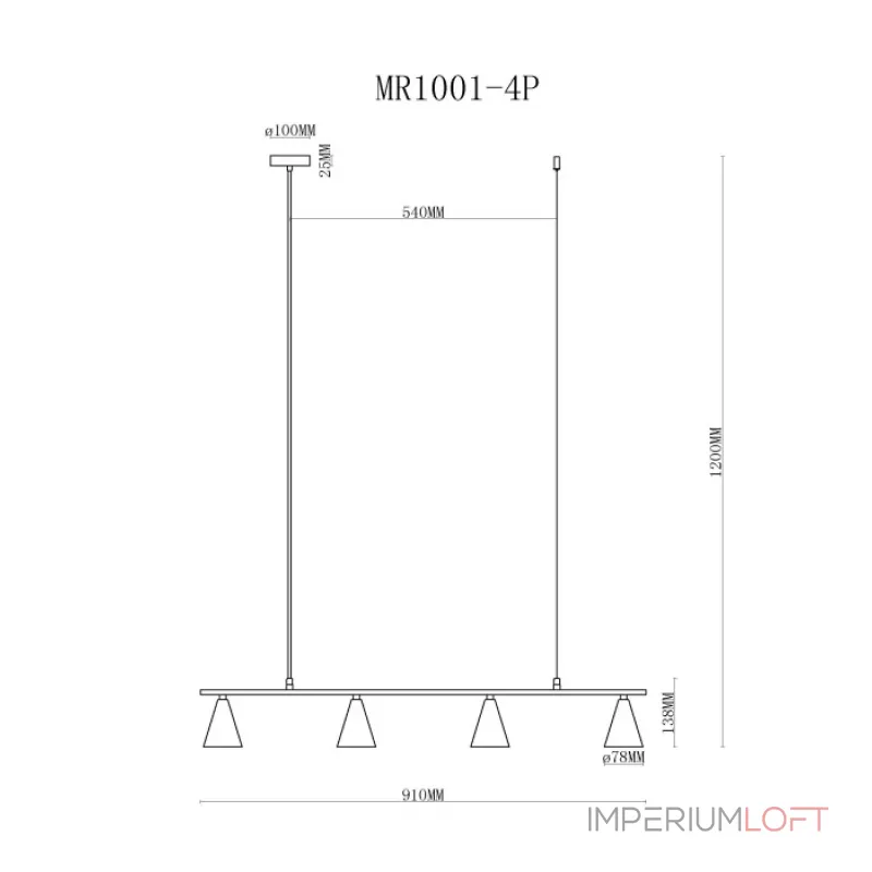 Подвесной светильник MyFar Milla MR1001-4P
