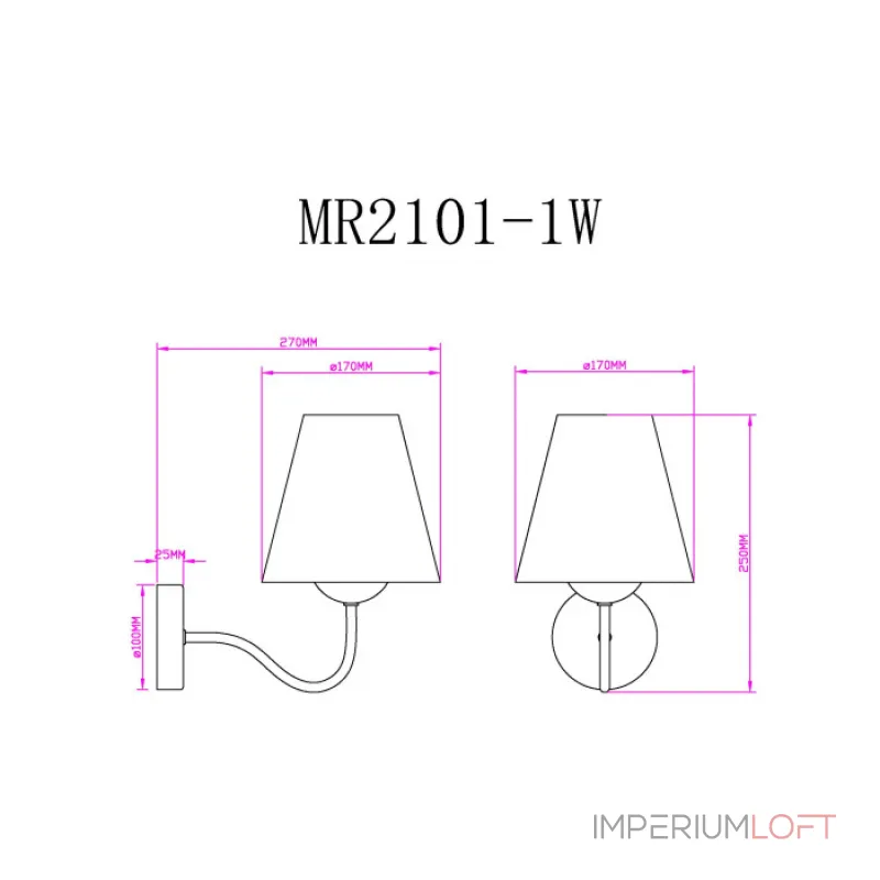 Бра MyFar Charlotte MR2101-1W
