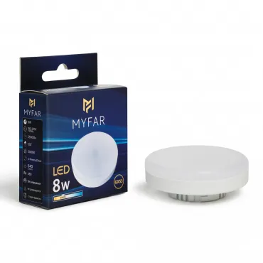 Светодиодная лампочка GX53 8W 3000K 640Lm MyFar Base53 MB1301GX53-8W3K