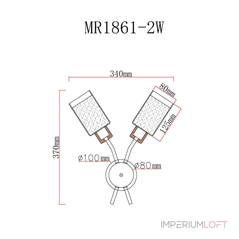 Бра MyFar Linda MR1861-2W Бра MyFar Linda MR1861-2W