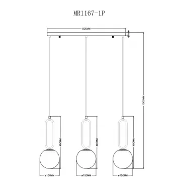 Подвесной светильник MyFar Pierre MR1167-1P от ImperiumLoft