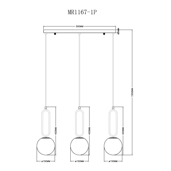 Подвесной светильник MyFar Pierre MR1167-1P от ImperiumLoft