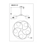 Люстра на штанге MyFar Leticia MR2251-5C