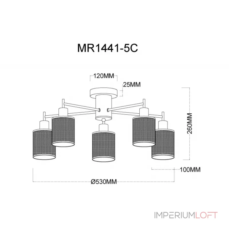 Потолочная люстра MyFar Solo MR1441-5C