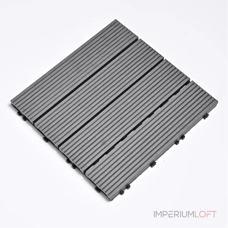 Садовая плитка ДПК 30x30 GREY SH-WPCSG-4H-23 , террасный паркет