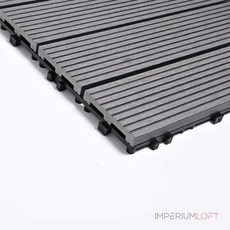 Садовая плитка ДПК 30x30 GREY SH-WPCSG-4H-23 , террасный паркет