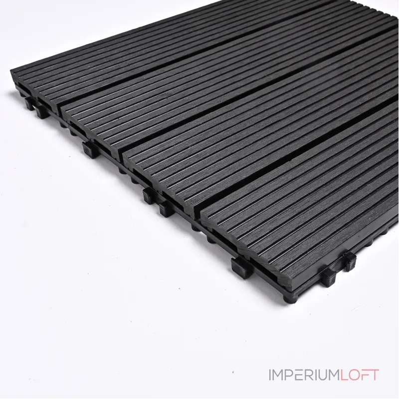 Садовая плитка ДПК 30x30 BLACK SH-WPCSG-4H-20 , террасный паркет