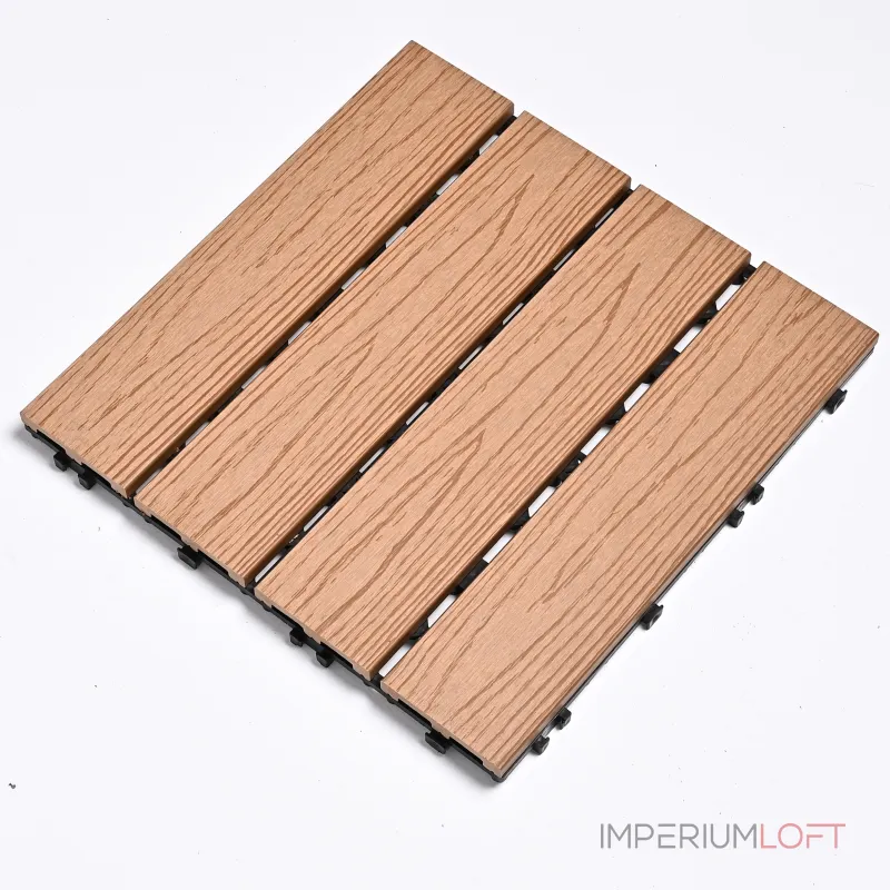 Садовая плитка ДПК 30x30 TEAK SH-WPC2D-4HX-19 , террасный паркет Садовая плитка ДПК 30x30 TEAK SH-WPC2D-4HX-19 , террасный паркет