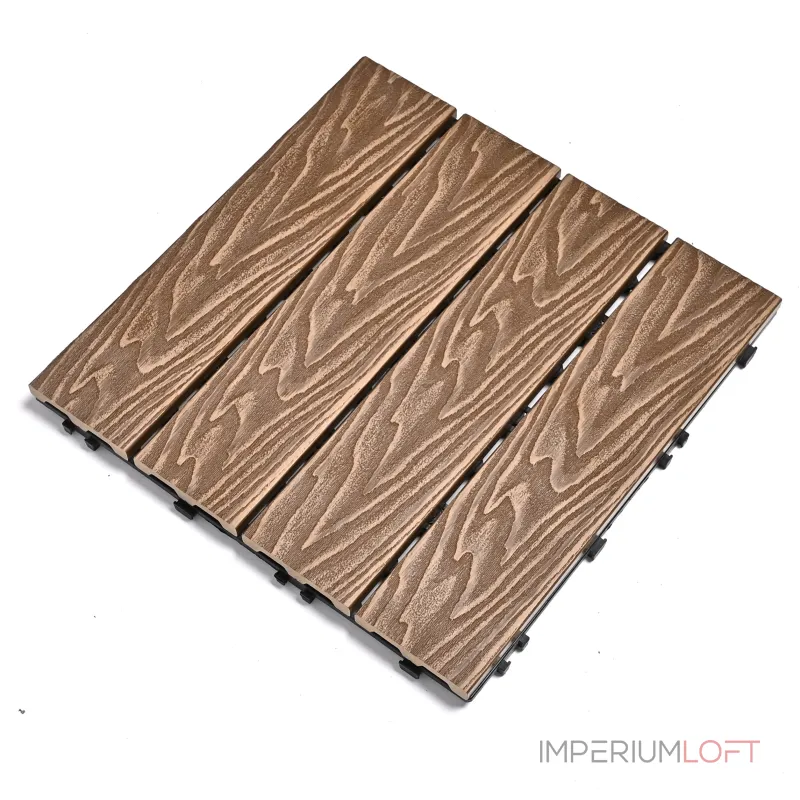 Садовая плитка ДПК 30x30 TEAK SH-WPC3D-4H-17 , террасный паркет Садовая плитка ДПК 30x30 TEAK SH-WPC3D-4H-17 , террасный паркет