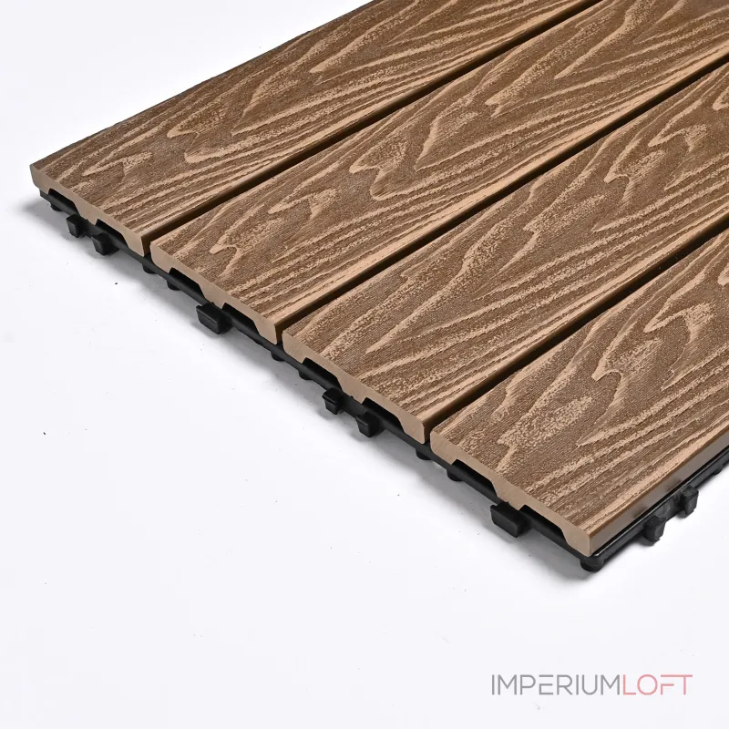 Садовая плитка ДПК 30x30 TEAK SH-WPC3D-4H-17 , террасный паркет Садовая плитка ДПК 30x30 TEAK SH-WPC3D-4H-17 , террасный паркет