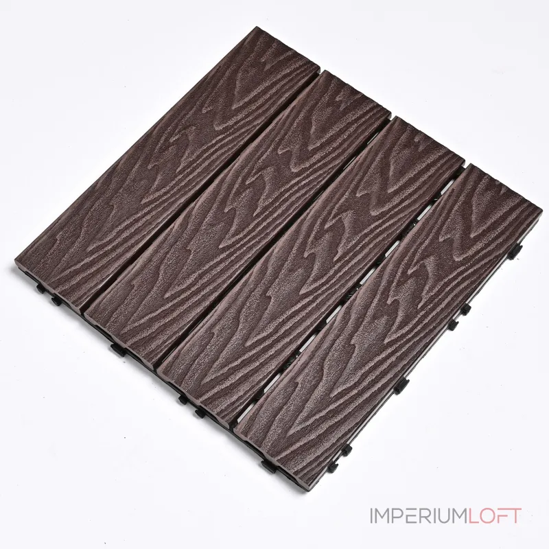 Садовая плитка ДПК 30x30 COFFEE SH-WPC3D-4H-16 , террасный паркет