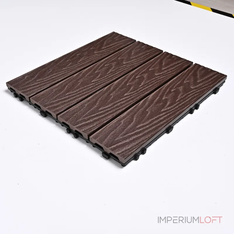 Садовая плитка ДПК 30x30 COFFEE SH-WPC3D-4H-16 , террасный паркет