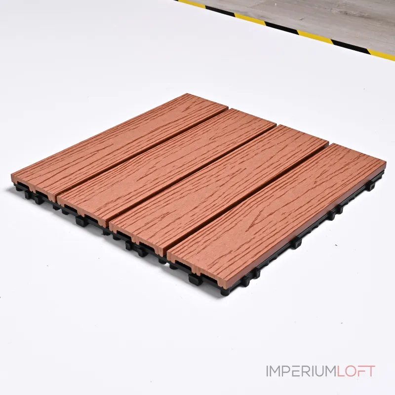 Садовая плитка ДПК 30x30 RED WOOD SH-WPC2D-4HX-13 , террасный паркет Садовая плитка ДПК 30x30 RED WOOD SH-WPC2D-4HX-13 , террасный паркет