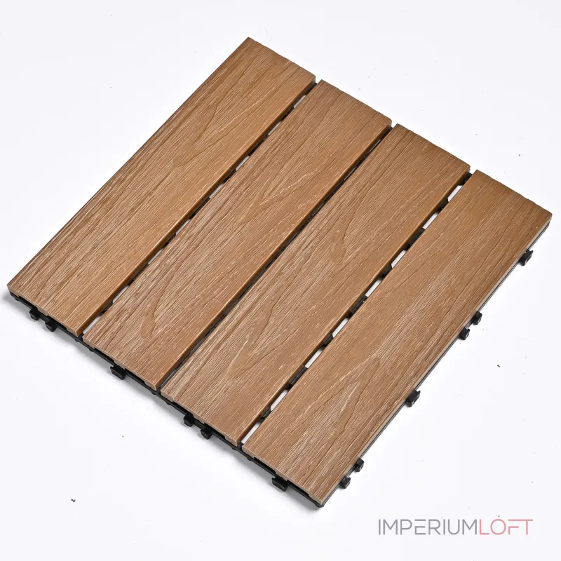 Садовая плитка ДПК 30x30 TEAK-BROWN SH-WPCOE-4H-11 , террасный паркет Садовая плитка ДПК 30x30 TEAK-BROWN SH-WPCOE-4H-11 , террасный паркет