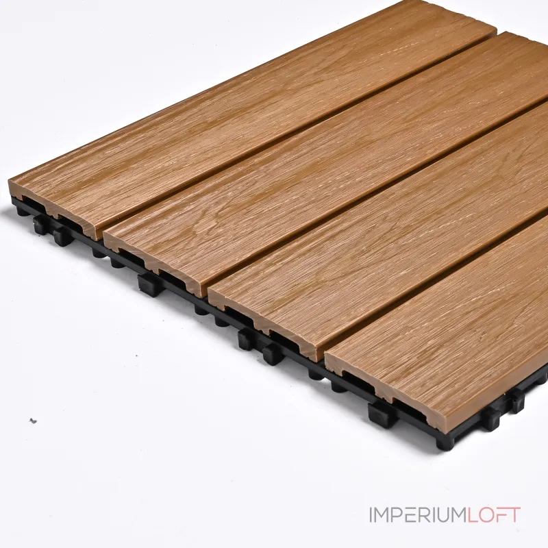 Садовая плитка ДПК 30x30 TEAK-BROWN SH-WPCOE-4H-11 , террасный паркет Садовая плитка ДПК 30x30 TEAK-BROWN SH-WPCOE-4H-11 , террасный паркет