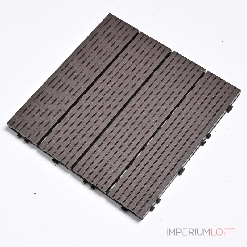 Садовая плитка ДПК 30x30 COFFEE SH-WPCSG-4H-10 , террасный паркет