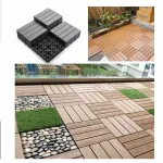 Садовая плитка ДПК 30x30 RED WOOD SH-WPCSG-4H-9 , террасный паркет