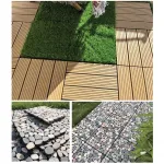 Садовая плитка ДПК 30x30 RED WOOD SH-WPCSG-4H-9 , террасный паркет