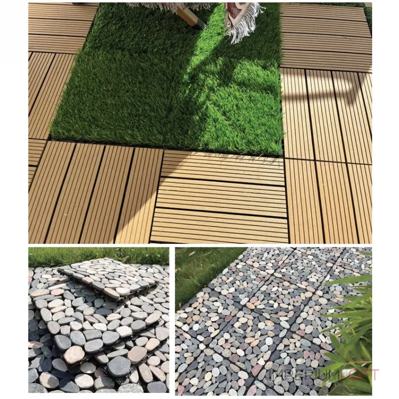 Садовая плитка ДПК 30x30 RED WOOD SH-WPCSG-4H-9 , террасный паркет