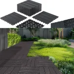 Садовая плитка ДПК 30x30 RED WOOD SH-WPCSG-4H-9 , террасный паркет