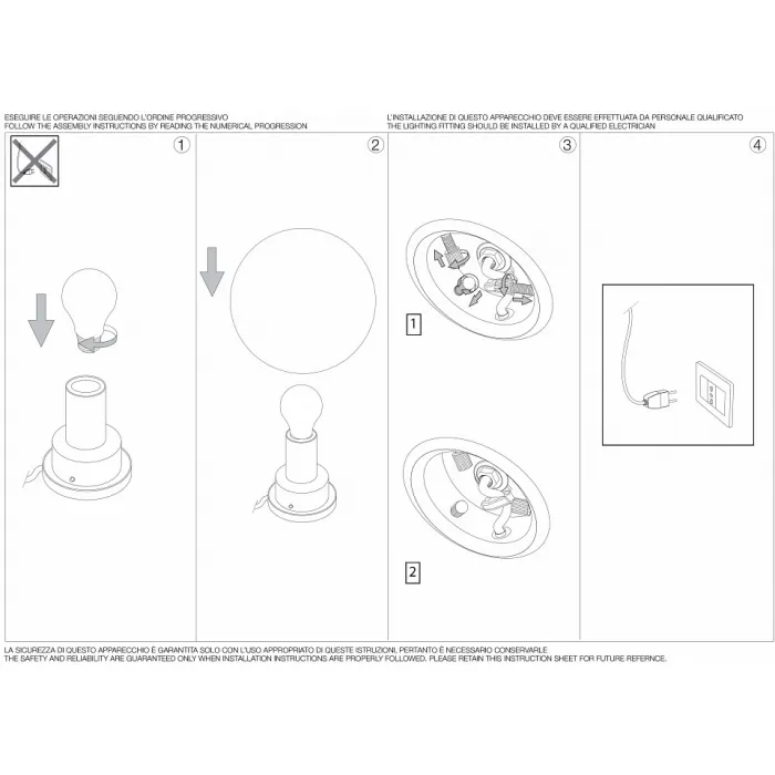 Настольная лампа декоративная Ideal Lux Mapa Fade MAPA FADE TL1 D20 от ImperiumLoft