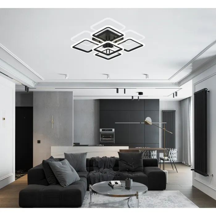 Потолочная люстра Natali Kovaltseva Spektr HIGH-TECH LED LAMPS 82022 BLACK от ImperiumLoft
