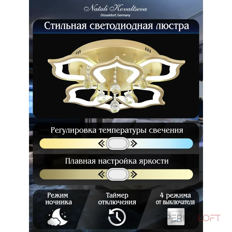 Потолочная люстра Natali Kovaltseva Florel INNOVATION STYLE 83052 Потолочная люстра Natali Kovaltseva Florel INNOVATION STYLE 83052