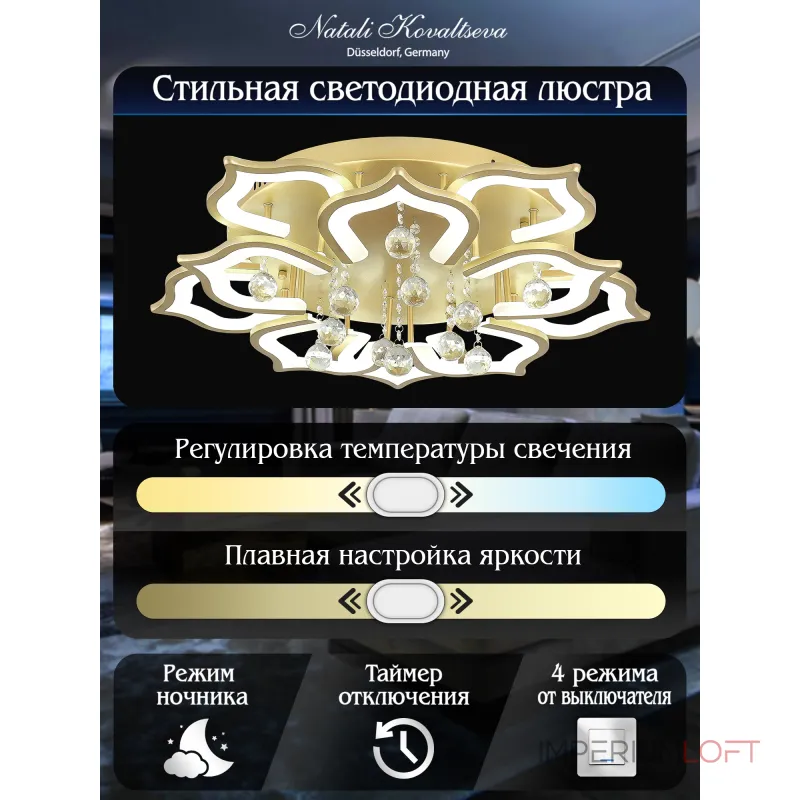 Потолочная люстра Natali Kovaltseva Florel INNOVATION STYLE 83053 Потолочная люстра Natali Kovaltseva Florel INNOVATION STYLE 83053