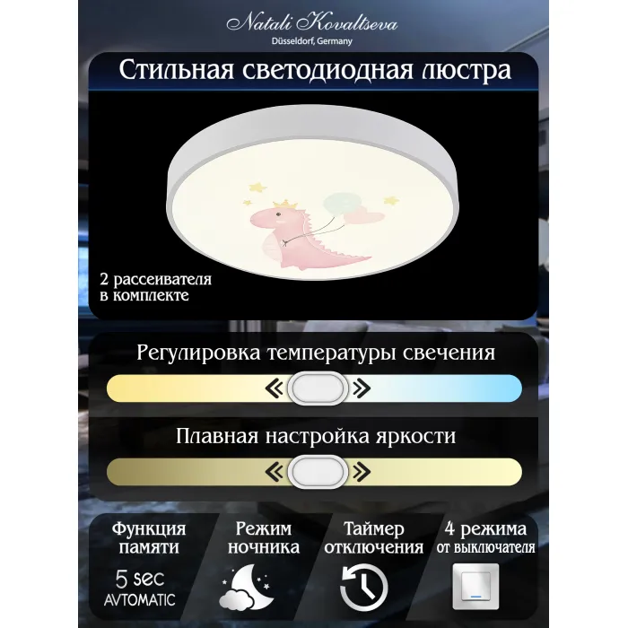 Потолочная люстра Natali Kovaltseva Kids INNOVATION STYLE 83123 от ImperiumLoft