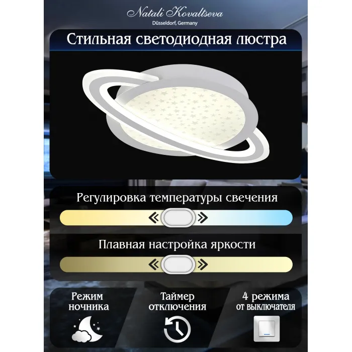 Потолочная люстра Natali Kovaltseva Planet INNOVATION STYLE 83130 от ImperiumLoft