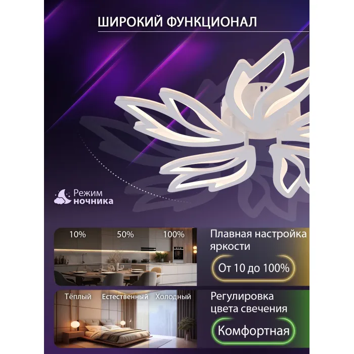 Потолочная люстра Natali Kovaltseva Rif LED LAMPS 81118/4C от ImperiumLoft