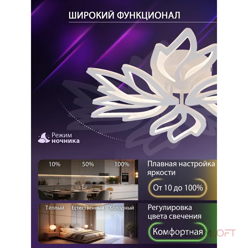 Потолочная люстра Natali Kovaltseva Rif LED LAMPS 81118/5C