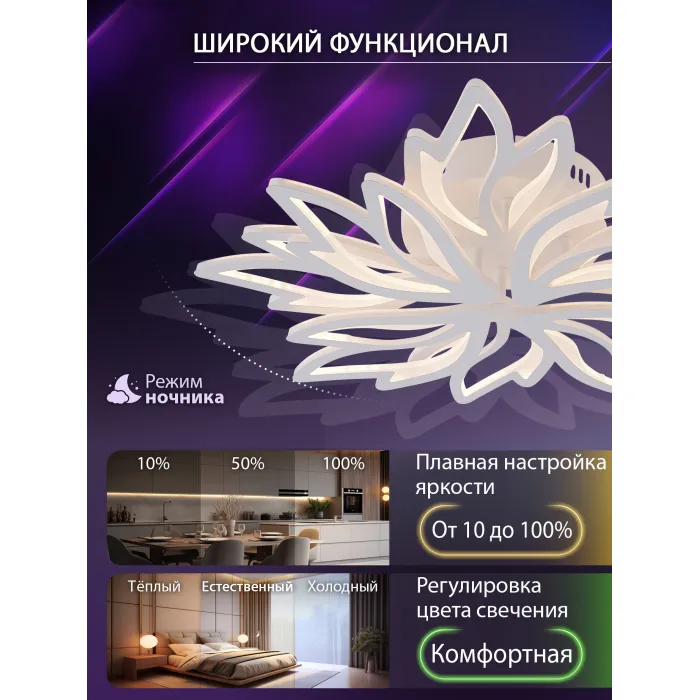 Потолочная люстра Natali Kovaltseva Rif LED LAMPS 81118/6C от ImperiumLoft