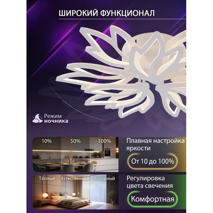 Потолочная люстра Natali Kovaltseva Rif LED LAMPS 81118/7C от ImperiumLoft