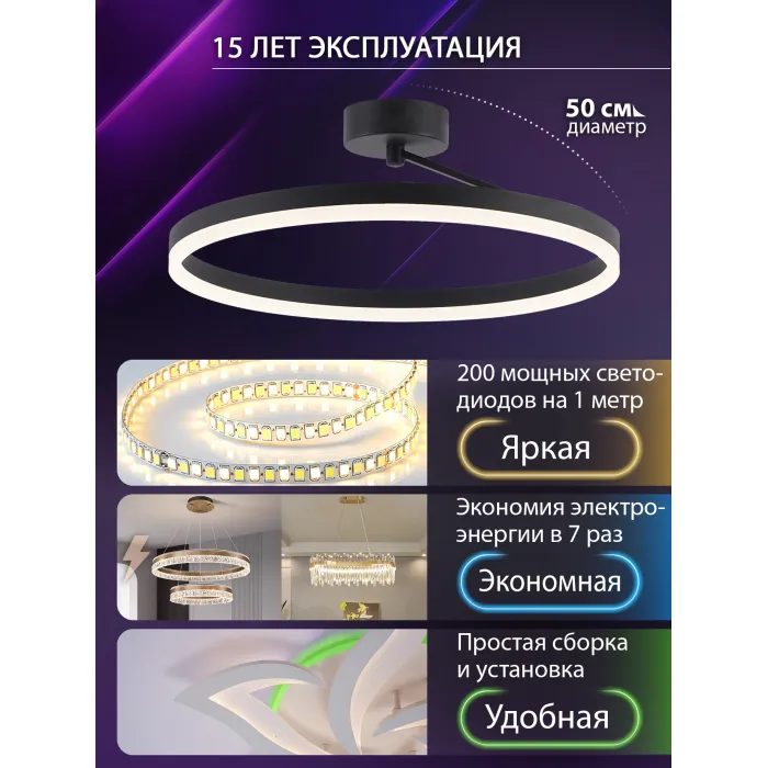 Потолочная люстра Natali Kovaltseva Finam LED LAMPS 81121/2C от ImperiumLoft