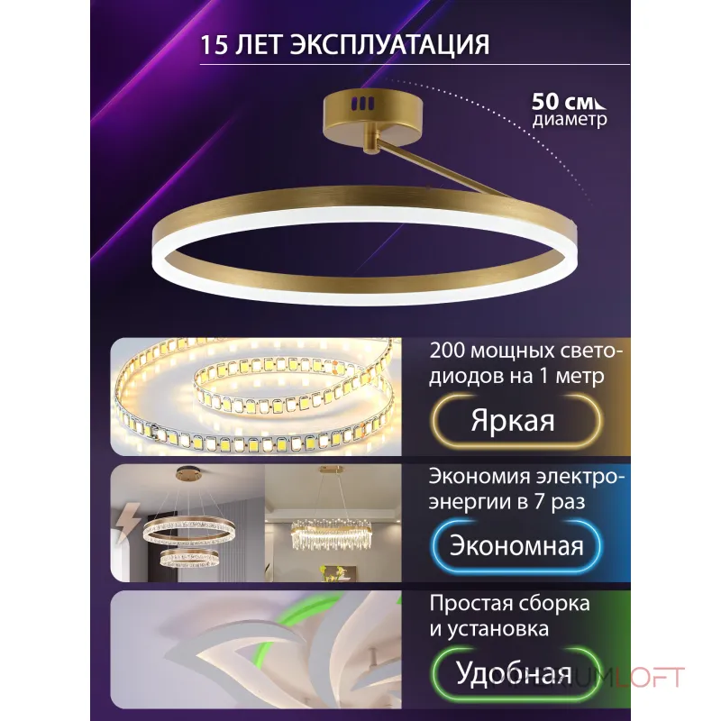 Потолочная люстра Natali Kovaltseva Finam LED LAMPS 81121/3C