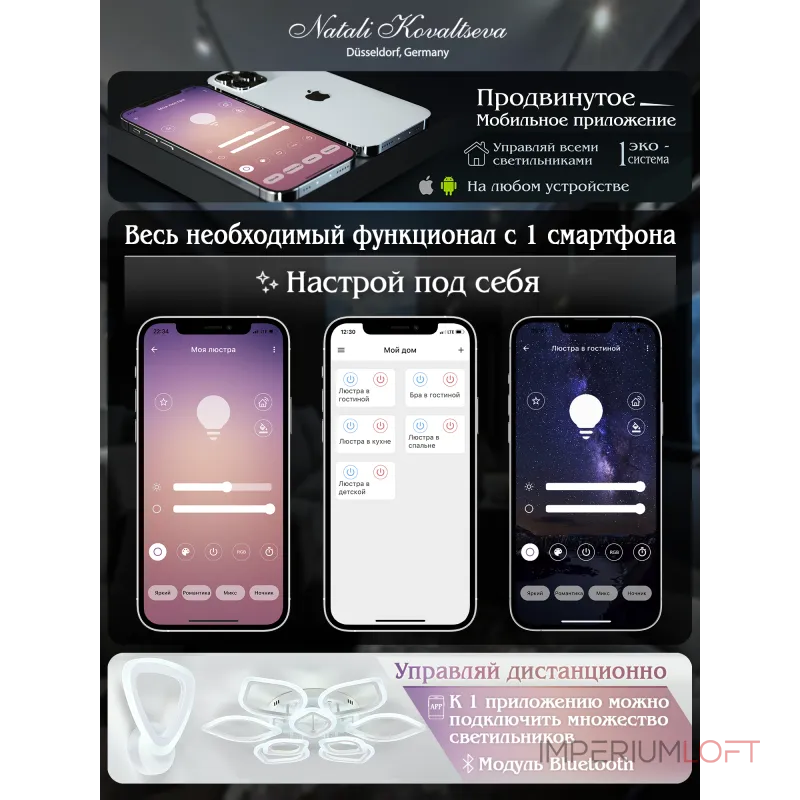 Потолочная люстра Natali Kovaltseva Ledlight LED LAMPS 81146 Потолочная люстра Natali Kovaltseva Ledlight LED LAMPS 81146