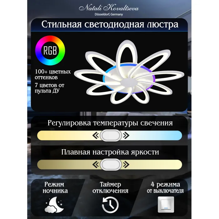 Потолочная люстра Natali Kovaltseva Ledlight LED LAMPS 81151 от ImperiumLoft