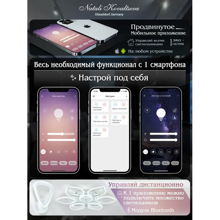 Потолочная люстра Natali Kovaltseva Ledlight LED LAMPS 81151 от ImperiumLoft