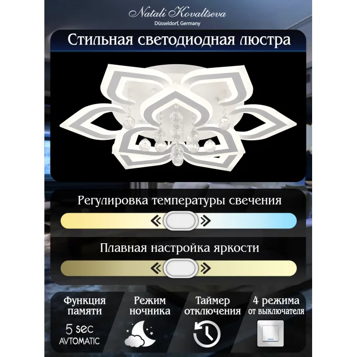 Потолочная люстра Natali Kovaltseva Cascade LED LAMPS 81158 от ImperiumLoft