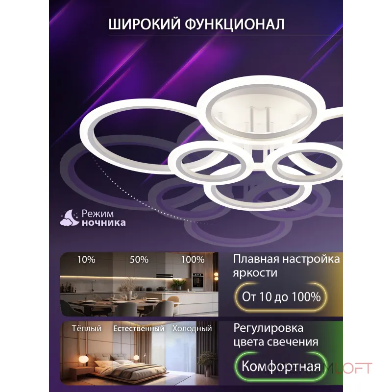 Потолочная люстра Natali Kovaltseva Home LED SMART 84000